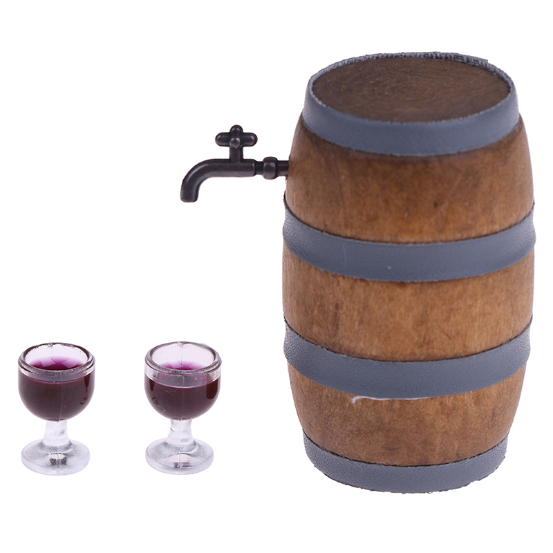 Wine Beer House - Mini Wooden Red Wine Barrel Miniature