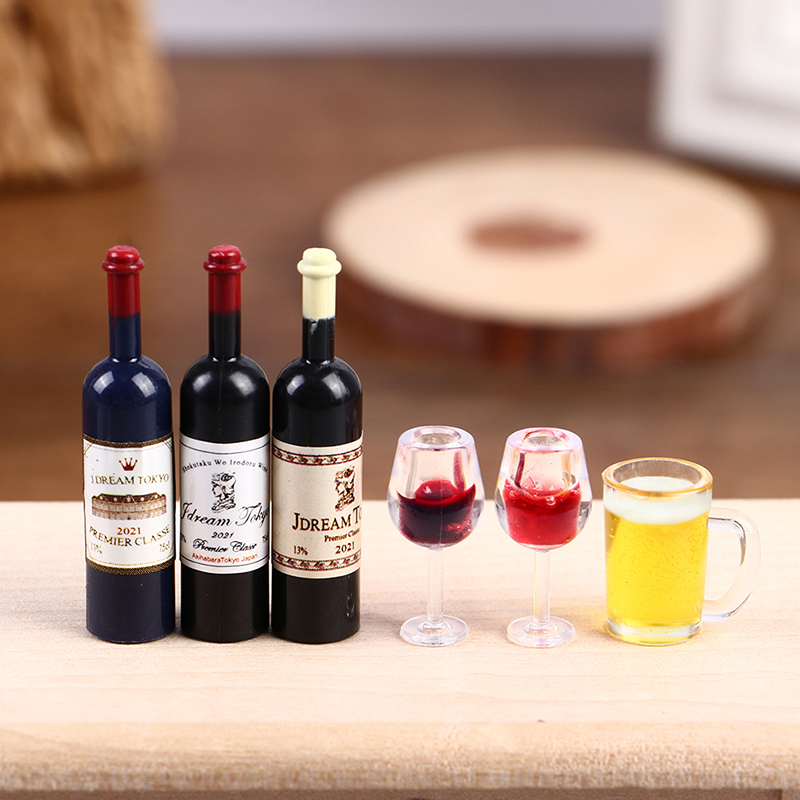 Wine Beer House - 5 Pcs 1:12 Dollhouse Miniature Wine