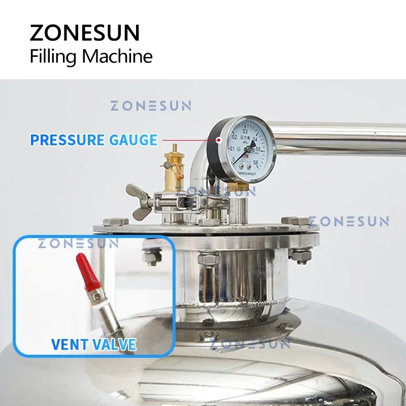 Wine Beers - ZONESUN Carbonated Drinks Isobaric Filling Machine