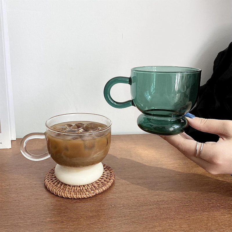2PC Nordic glass coffee cup mi - Wine Beer House ulasan dan harga
