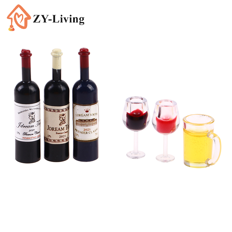 5Pcs 1:12 Dollhouse Miniature  - Wine Beer House ulasan dan harga